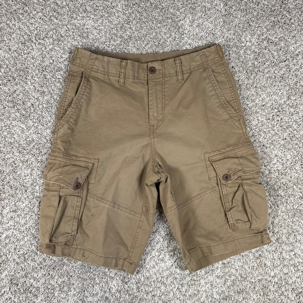 American Eagle Cargo Shorts Mens 29 Tan Khaki Classic Flex Stretch Utility
